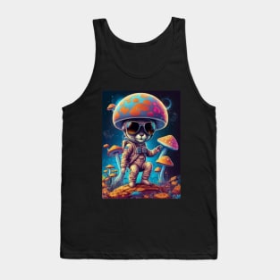 Techno Space Dj - Catsondrugs.com - lsd, acid, drugs, trippy, trip, psychedelic, hippie, drug, funny, science, rave, party, tumblr, weed, mushrooms Tank Top